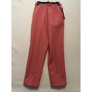NWT DONNKENNY WOMENS PANTS SIZE 12 Coral Rose 2 Pockets Pull On Stretch Waist